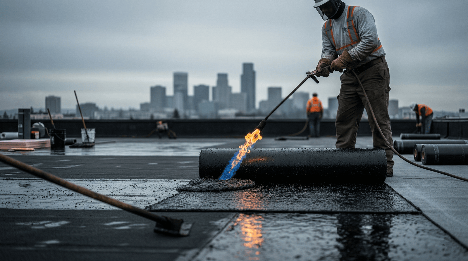 Puyallup roofing company — licensed Puyallup roofer installing new asphalt shingle roof in Pierce County